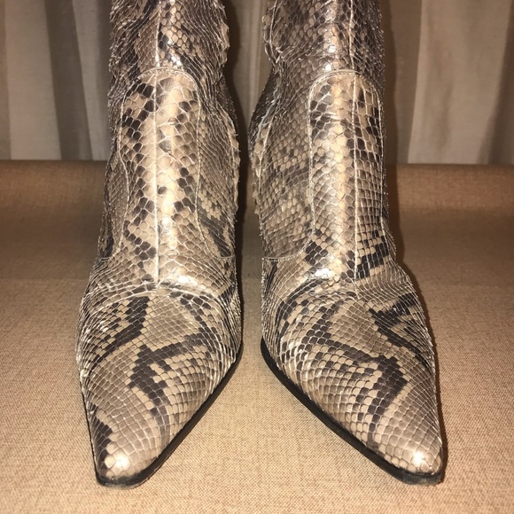 Sergio Rossi Boots Python Snakeskin Knee High 40 - Picture 10 of 16